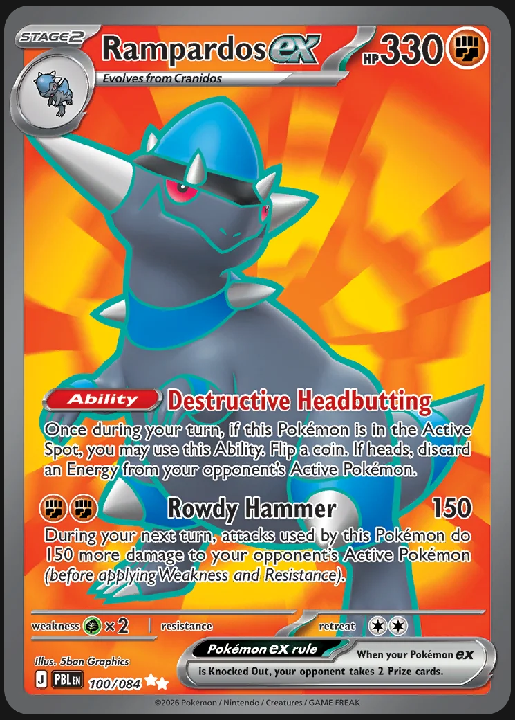 Pitch Black – Rampardos ex 100/084 – Ultra Rare