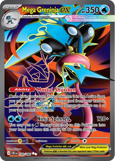 Chaos Rising – Mega Greninja ex 100/086 – Ultra Rare