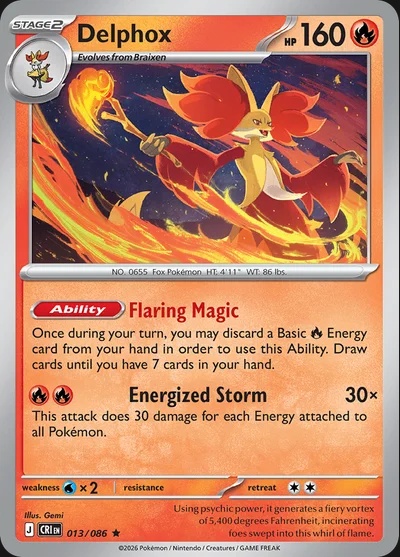 Chaos Rising – Delphox 013/086 – Holo