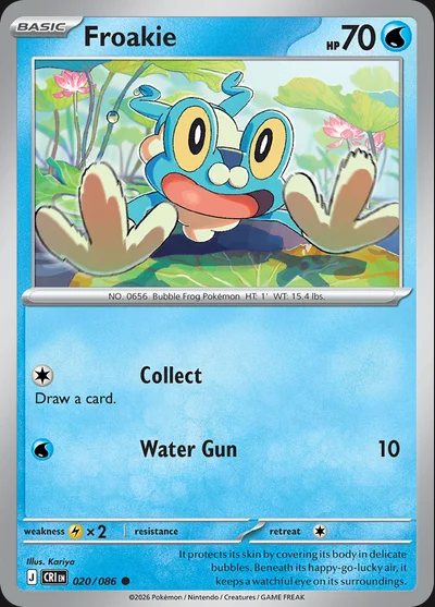 Chaos Rising – Froakie 020/086 – Reverse Holo