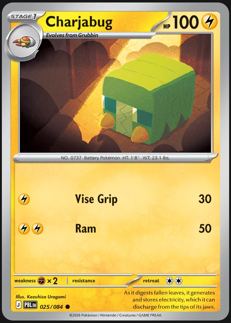 Pitch Black – Charjabug 025/084 – Reverse Holo