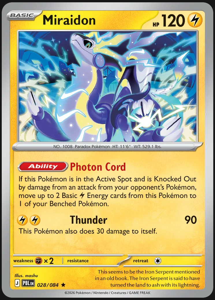 Pitch Black – Miraidon 028/084 – Reverse Holo