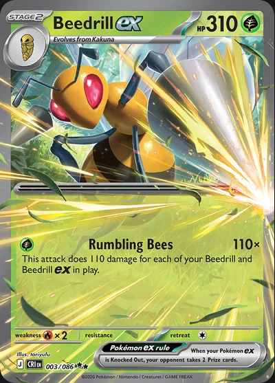 Chaos Rising – Beedrill ex 003/086 – Double Rare