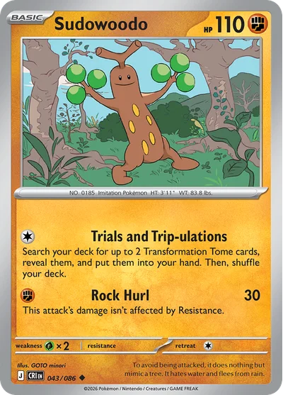 Chaos Rising – Sudowoodo 043/132 – Normal