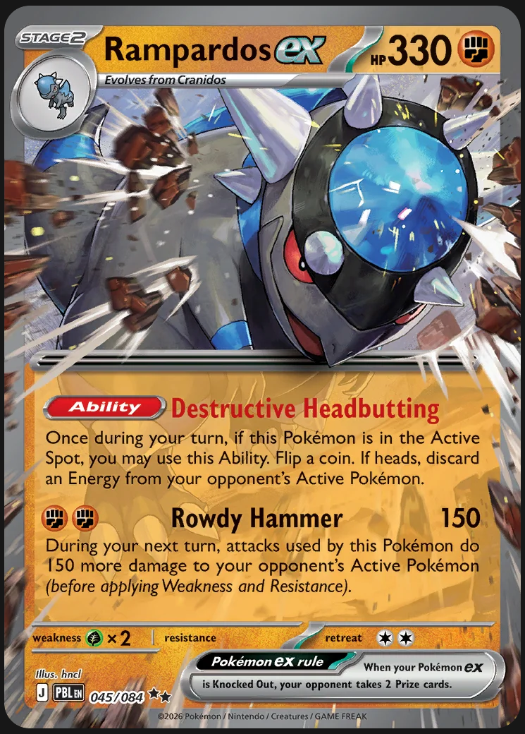Pitch Black – Rampardos ex 045/084 – Holo