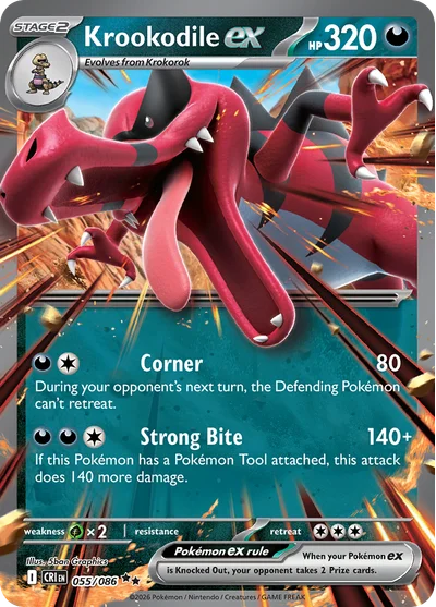 Chaos Rising – Krookodile ex 055/086 – Double Rare