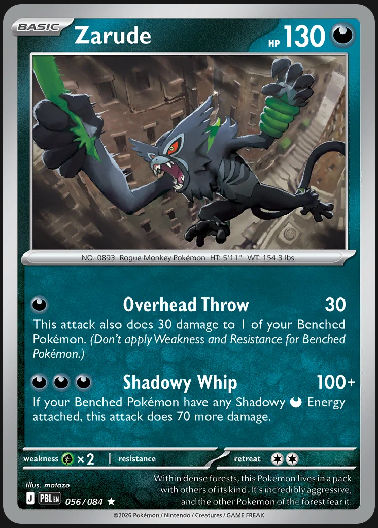 Pitch Black – Zarude 056/084 – Reverse Holo
