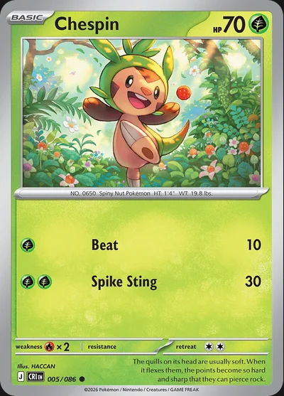 Chaos Rising – Chespin 005/086 – Normal