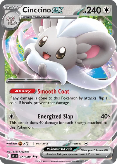 Chaos Rising – Cinccino ex 073/086 – Double Rare