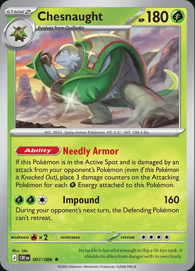 Chaos Rising – Chesnaught 007/086 – Holo
