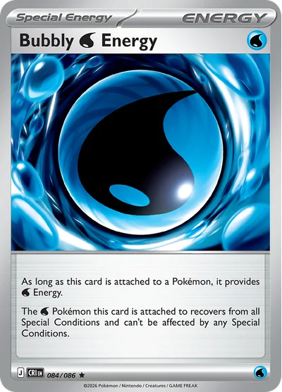 Chaos Rising – Bubbly Water Energy 084/086 – Reverse Holo