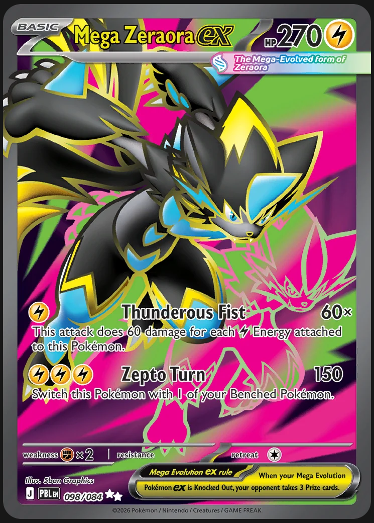 Pitch Black – Mega Zeraora ex 098/084 – Ultra Rare