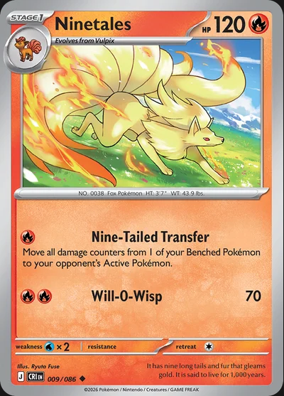 Chaos Rising – Ninetales 009/086 – Normal